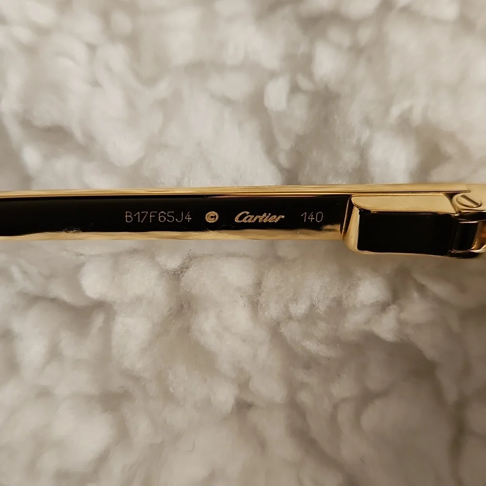 Cartier Gold Frame Sunglasses with Dark Lenses